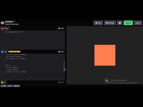 How to create a square using HTML & CSS