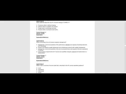 ITIL 4 Foundation Exam Preparation | Q75-Q100