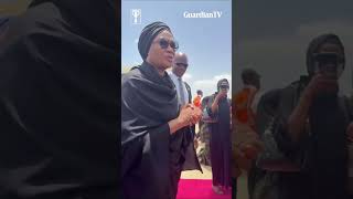 Oluremi Tinubu arrives Katsina for the funeral of Former President Muhammadu Buhari, GCFR