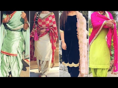 Plain Punjabi Suit With Contrast Dupatta | Patiyala #Salwar #Kameez Design | #punjabisuitdesign#suit