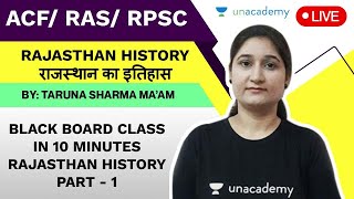 Rajasthan History in 10 Minutes Part 1 Black board class with Dr Taruna Sharma