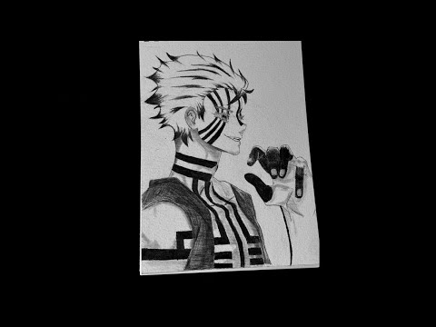 Drawing Akaza (first time doing glow art at the end)