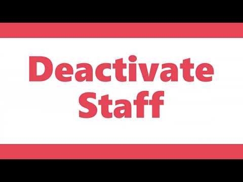 Run Your School  Deactivate Staff
