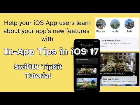 How to implement in app tips in iOS 17 with TipKit [SwiftUI Tutorial]