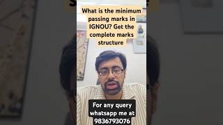 What is the minimum passing marks in IGNOU? Get the complete marks structure #ignou #pg
