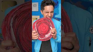 GIANT Freeze Dried Fruit Roll Up! 😱🍎 #trendytreats #candy #freezedried #asmr #satisfying
