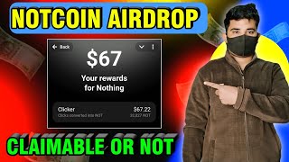 Notcoin AIRDROP CLAIM or Not | Note Coin Airdrop Update | New Airdrop Update 