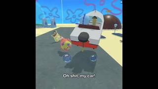 Car thieves run over SpongeBob & Patrick | AI Sponge Rehydrated Short | #aisponge #aispongebob #car