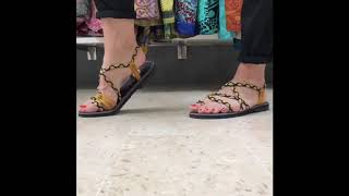 Unique Paracord Woven Sandals in Eco-Leather and Rubber by edocollection.