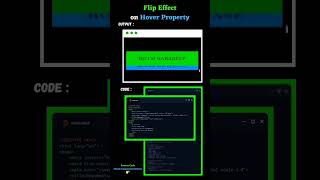 How to create a Flip Button Effect on Hover Property in CSS #Shorts