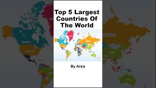 Top 5  Largest Countries Of The World @Q-TubeAcademy #generalknowledge #shorts #exampreparation