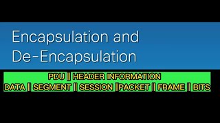 Encapsulation and De Encapsulation in Computer Network || CCNA 200-301
