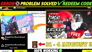 FREE FIRE REDEEM CODE TODAY 31 JULY ITACHI NARUTO | FF REWARDS REDEEM CODE | FF REDEEM CODE TODAY