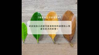 建立健康生活習慣，減輕壓力