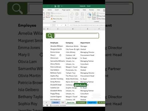 Search box in Ms Excel 🔥 Try this amazing Excel hack 👌 #Excel #exceltricks #exceltutorial #msexcel