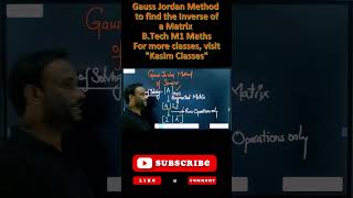 Gauss Jordan Method to find Inverse of Matrix #btechmathematics #engineeringmathematics
