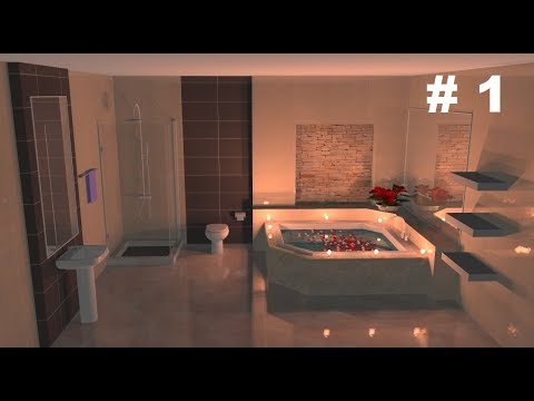 Sketchup Interior design ( candlelight in bathroom ) Part 1