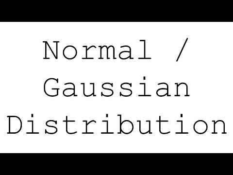 Normal or Gaussian Distribution (Bell Curve)
