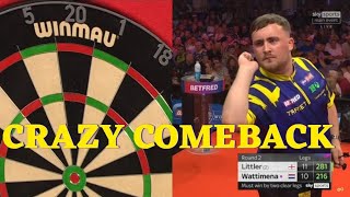 Luke Littler vs Jermaine Wattimena. World Matchplay. Round 2