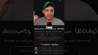 Ethereum Accounts Explained in 1 Minute  #blockchain #web3 #crypto #cryptography #ethereum #eth