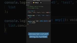 Javascript convert string to number #coding #shorts #webdev #javascript #js #learncodeonline