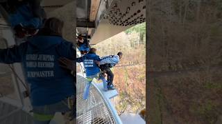 He almost took her with him!!!! 😱 #highlandfling #bungeejump #adrenaline #thingstodo #shortfeed