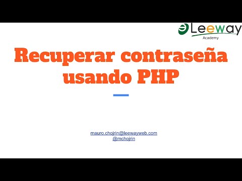 Mecanismo de recuperación de contraseña en PHP