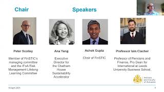 IFoA Alternative Economic Thinking Series - New Capital Consensus