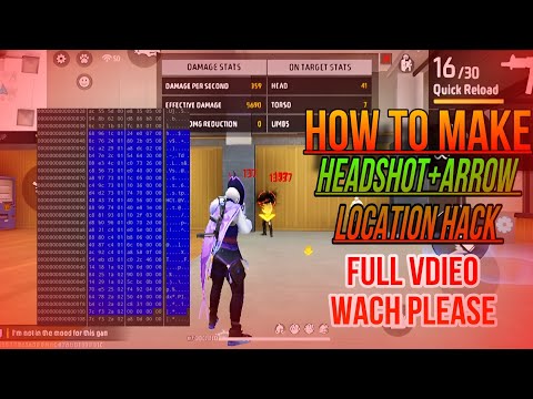 OBB47 | HOW TO MAKE HEADSHOT+ ARROW LOCATION HACK NEW CODING IN HEX EDITOR 2025. 💙💙💙 FREE FIRE 🔥