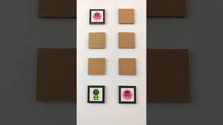 DIY Squid game memory puzzle - Find the matching cards #cardboardcraft #memorytest #diy