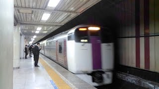 【4K】215系NL-3編成湘南ライナー返却　馬喰町駅通過