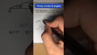 Very Nice Tricky circle and angle problem #maths #mathexam #sat