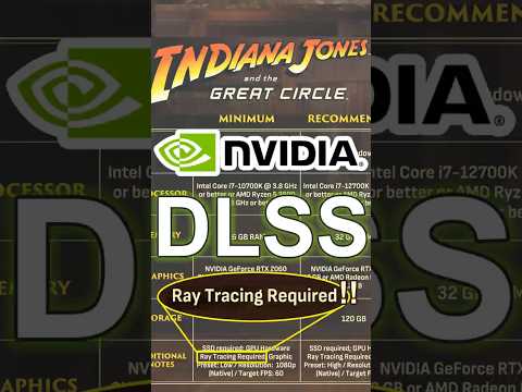 Nvidia DLSS in INDIANA JONES #nvidia #pc #tech #gaming #technology #short #shorts #dlss3 #ai #video
