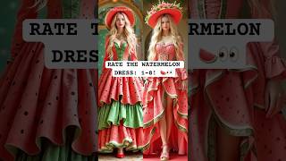 What if Watermelons were High Fashion? 🍉😍✨ #aioutfits #watermelon  #aiart #aiartmodellookbook
