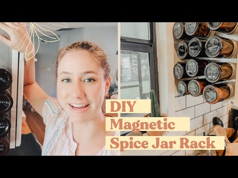 DIY Magnetic Spice Rack ✨Using Only Amazon Products✨ Space Saving & Trendy!