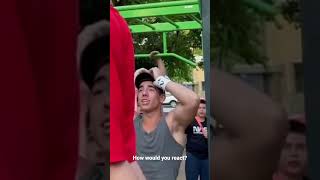 Love their reactions 🇬🇷🫡#reaction #calisthenics
