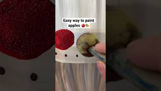 Apple painting hack part 1 🍎🎨 #art #artist #backtoschool #painting #tutorial #easy #beginner #art