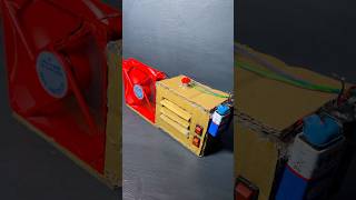 1 best Science project item made with cardboard cooling fan DC motor two switch #shorts