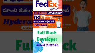 🔥 FedEx Express Hiring Full Stack Developers | High Salary 💰 | Apply Now! #JobAlert #FedExJobs