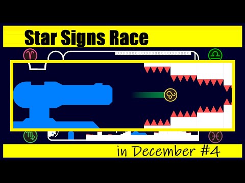 Star Signs Race - in December #4 - Marble Race in Algodoo