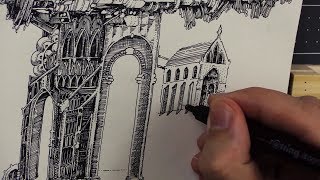 Abstrakte Architektur zeichnen