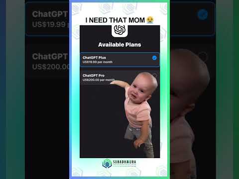 "Mom, I need ChatGPT Pro! 😭" #chatgptmemes #aihumor #memecommunity #funny #techlife #coding