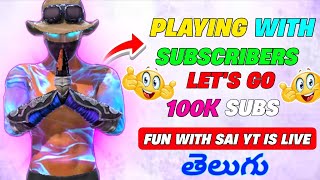 Today Free fire live Telugu 🔥😁😂🤣 #shortsfeed