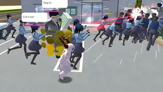櫻校菊長 VS 100名蓝衣人 #櫻花校園模擬器#櫻校#sakuraschoolsimulator#sakura #櫻花校園