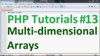 Basic PHP Tutorial 13: Multi-dimensional Array
