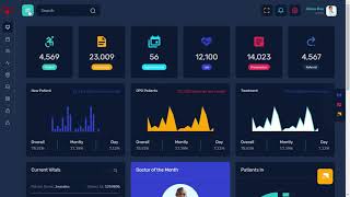 Medical Dashboard Bootstrap 5 Admin Template with LTR Dark Theme