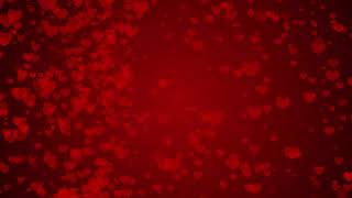 4K 1 hour love icon video. Red Glowing Hearts Motion Background.