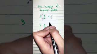 Improper fraction #shorts #youtubeshorts #mathfact #mathfun