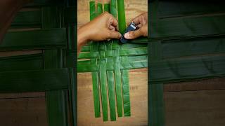 Coconut Leaf Weaving Basket🌴Craft Activities With Real Leaves😍 #craft #basket #coconut #leaf