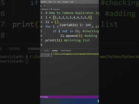 How to remove duplicate elements in a list